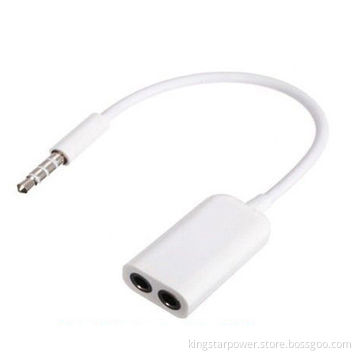 3.5mm Jack Headphone Male to 2 Dual 3.5mm Jack Female Stereo Audio Splitter Cables